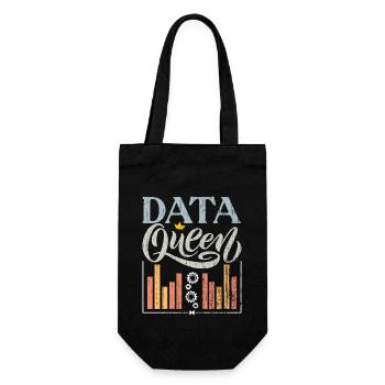 Awesome Data Queen Deep Learning A Data Scientist - Geschenkbeutel für Flaschen - Schwarz - Vorne