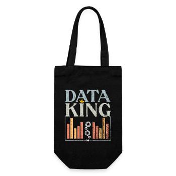 Awesome Data King For Deep Learning Data Scientist - Geschenkbeutel für Flaschen - Schwarz - Vorne