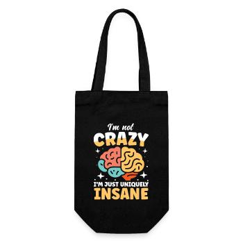 I'm Just Uniquely Insane - Geschenkbeutel für Flaschen - Schwarz - Vorne