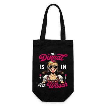 Dirndl Shirt Damen Trachtenshirt Trachten T-Shirt - Geschenkbeutel für Flaschen - Schwarz - Vorne