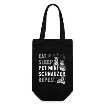 Zwergschnauzer Hund Schnauzer - Geschenkbeutel für Flaschen - Schwarz - Vorne