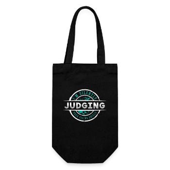 Admin Assistant I'm Silently Judging Office Worker - Gift Bag for Bottles - black - Front