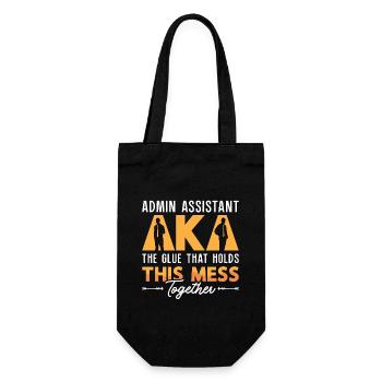 Admin Assistant AKA The Glue That Administrative - Gift Bag for Bottles - black - Front