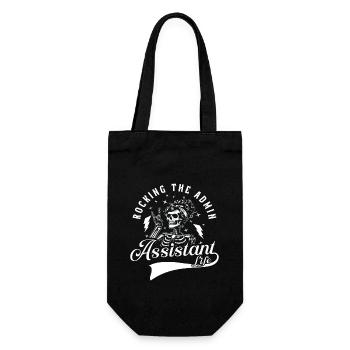 Admin Assistant Rocking The Admin Office Worker - Gift Bag for Bottles - black - Front