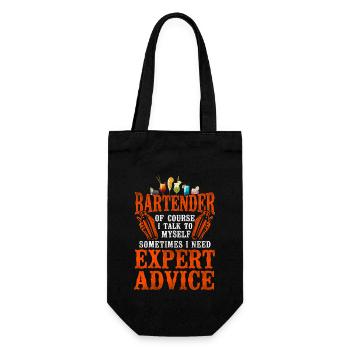 Bartender Mixologist Bartender Of - Gift Bag for Bottles - black - Front