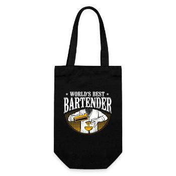 Bartender Mixologist World's Best - Gift Bag for Bottles - black - Front