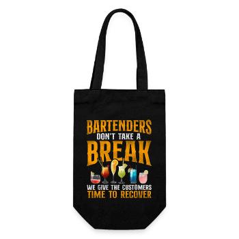 Bartender Mixologist Bartenders - Gift Bag for Bottles - black - Front