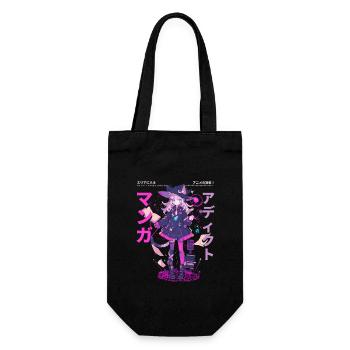 Manga Addicted - Kawaii Anime Girl Fashion Punk - Geschenkbeutel für Flaschen - Schwarz - Vorne