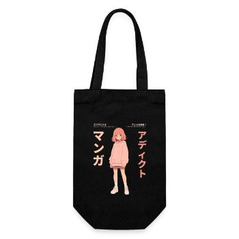Manga Addicted - Kawaii Anime Girl Fashion Punk - Geschenkbeutel für Flaschen - Schwarz - Vorne