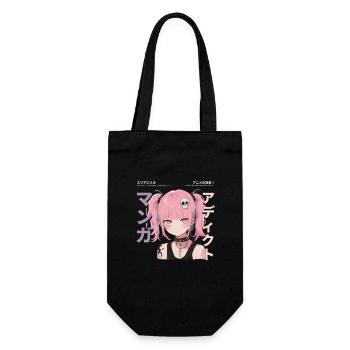 Manga Addicted - Kawaii Anime Girl Fashion Punk - Geschenkbeutel für Flaschen - Schwarz - Vorne