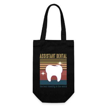future vintage retro assistant dental surgery - Sac à bouteille - noir - Devant