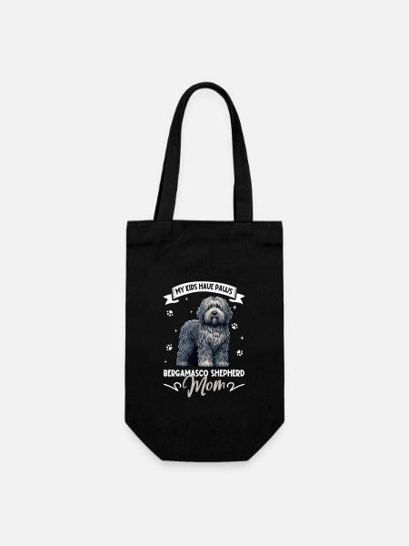 Bergamasker Hirtenhund Mama - Geschenkbeutel für Flaschen - Schwarz