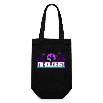 Bartender Mixologist 80s 90s Retro - Geschenkbeutel für Flaschen - Schwarz - Vorne