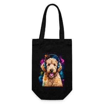 Goldendoodle Casque Chien Animal Design Imprimer - Sac à bouteille - noir - Devant