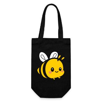 Bee - Gift Bag for Bottles - black - Front