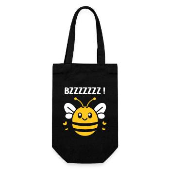 Bee - Gift Bag for Bottles - black - Front