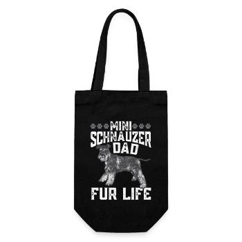 Zwergschnauzer Hund Schnauzer - Geschenkbeutel für Flaschen - Schwarz - Vorne