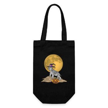 Zwergschnauzer Hund Schnauzer - Geschenkbeutel für Flaschen - Schwarz - Vorne