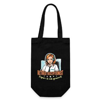 Retired Receptionist Figure It Out Office Worker - Geschenkbeutel für Flaschen - Schwarz - Vorne