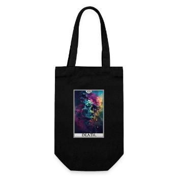 Tarotkarten Tarotkarte Death Tod - Geschenkbeutel für Flaschen - Schwarz - Vorne