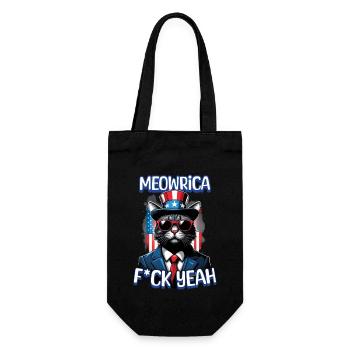 Meowrica Cat 4th Of July Happy Cat Celebrate - Geschenkbeutel für Flaschen - Schwarz - Vorne