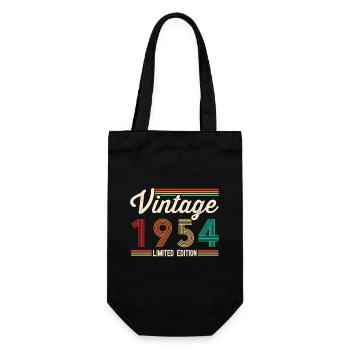 Vintage 1954 - Gift Bag for Bottles - black - Front