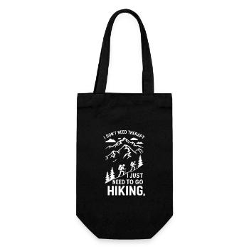 Just A man who loves Hiking - Geschenkbeutel für Flaschen - Schwarz - Vorne