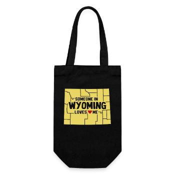 Someone In Wyoming Loves Me - Gift Bag for Bottles - black - Front