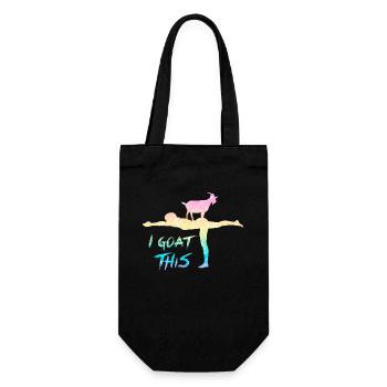 I Goat This Yoga Enthusiast - Gift Bag for Bottles - black - Front