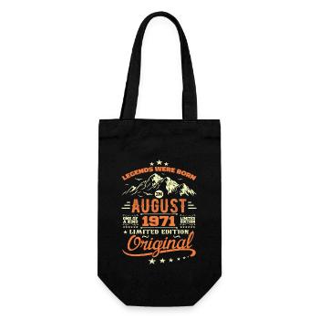 Cadeau Août 1971 Anniversaire Aout 1971 Vintage - Sac à bouteille - noir - Devant