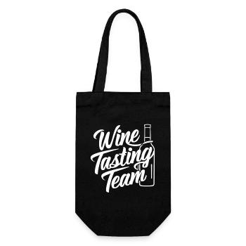 Wine tasting team - Elegant design for - Gift Bag for Bottles - black - Front