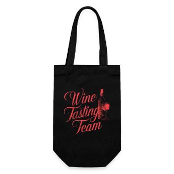 Wine Tasting Team Graphic Design - Gift Bag for Bottles - black - Front