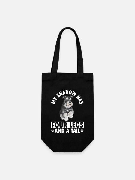 Zwergschnauzer Hund Schnauzer - Geschenkbeutel für Flaschen - Schwarz