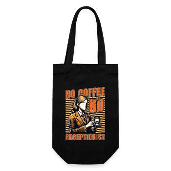 Receptionist No Coffee No Assistant Coffee Lover - Gift Bag for Bottles - black - Front