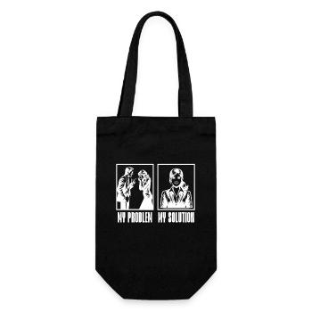 Receptionist My Problem My Pictogram Mom Secretary - Gift Bag for Bottles - black - Front