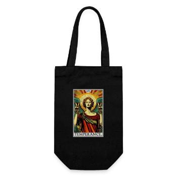 Tarotkarten Tarotkarte Temperance Mäßigkeit - Geschenkbeutel für Flaschen - Schwarz - Vorne