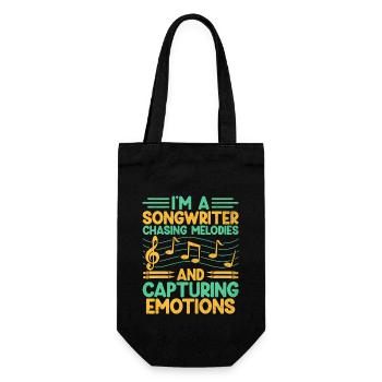 Musician Songwriter Singer Musician Music Music Pr - Gift Bag for Bottles - black - Front