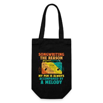 Musician Songwriter Singer Musician Music Music Pr - Gift Bag for Bottles - black - Front