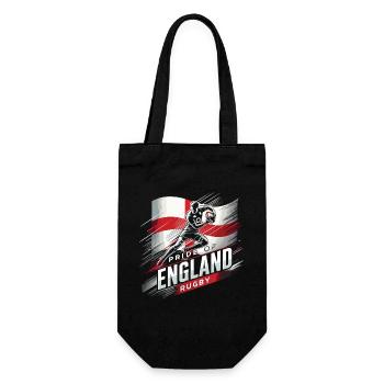 Pride of England Rugby - Geschenkbeutel für Flaschen - Schwarz - Vorne
