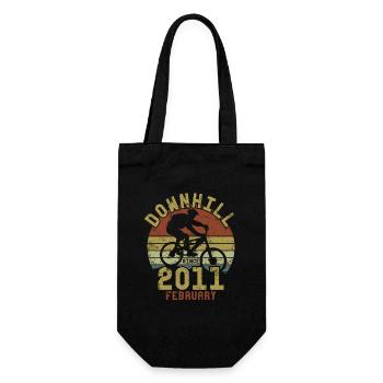 Birthday Downhill Bike Bike February 2011 - Gift Bag for Bottles - black - Front