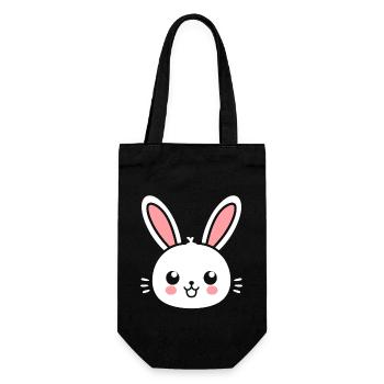 Kleiner Baby-Hase - Geschenkbeutel für Flaschen - Schwarz - Vorne