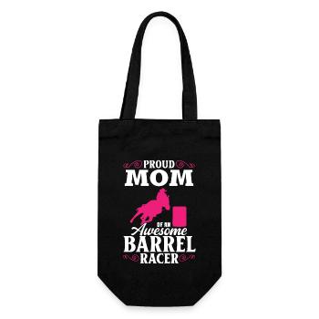 Rodeo Barrel Racing Pferd - Geschenkbeutel für Flaschen - Schwarz - Vorne
