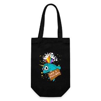 Narval Pas Une Licorne Drôle Créature De La Mer Arc-En-Ciel - Sac à bouteille - noir - Devant
