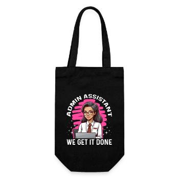Admin Assistant We Get It Done Administrative - Geschenkbeutel für Flaschen - Schwarz - Vorne
