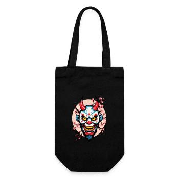 Oni Masque Démon Samouraï Japonais - Sac à bouteille - noir - Devant