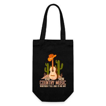 And Now Country Music Whether Y'all Like It Or Not - Geschenkbeutel für Flaschen - Schwarz - Vorne
