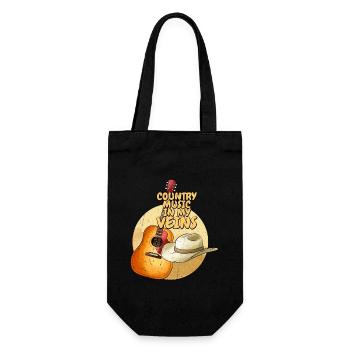 Musique country Dans mes veines Western Cowboy - Sac à bouteille - noir - Devant