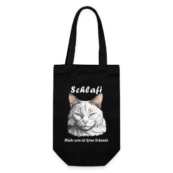 CAT Schlafi Being tired is not a shame - Gift Bag for Bottles - black - Front