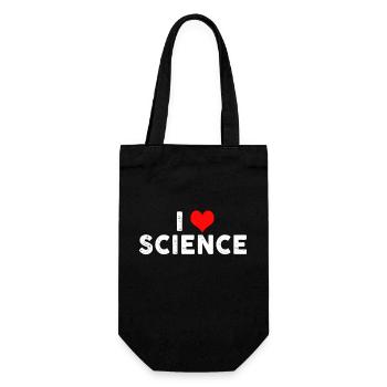 T-shirt J’aime la science - Sac à bouteille - noir - Devant