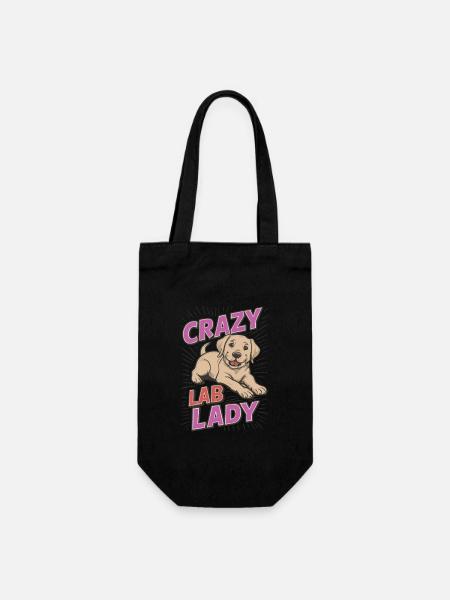 Crazy Lab Lady - Geschenkbeutel für Flaschen - Schwarz